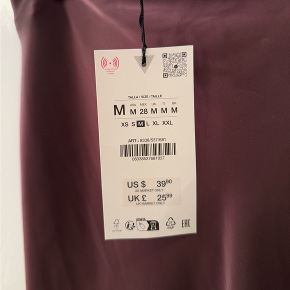 BRAND NEW Zara Satin Effect Midi Skirt - Picture 5 of 5